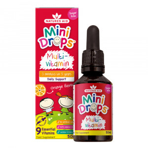 Multivitamínové kvapky pre deti (Mini Drops Multi-Vitamin) 50 ml Naturesaid