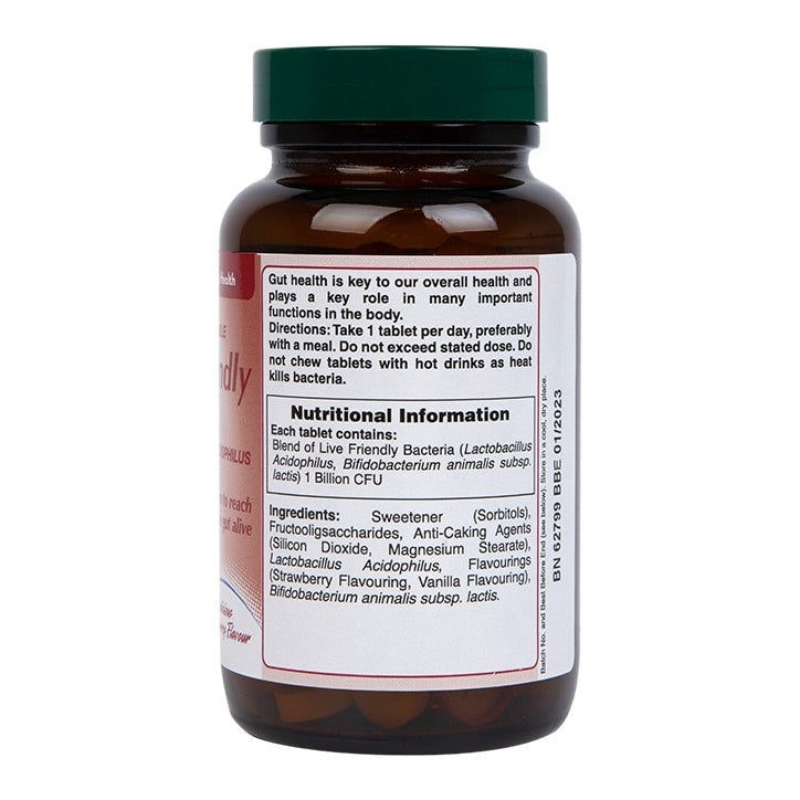 Probiotikum s acidophilus (žuvateľný acidophilus jahody 1 miliardy) 1 miliardy. 120 žuvateľných tabliet Holland & Barrett