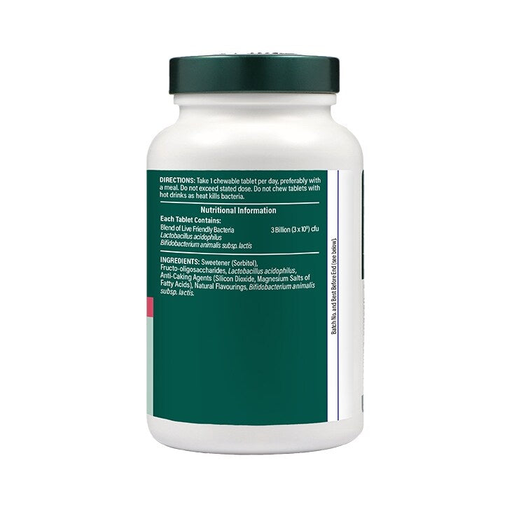 Probiotikum s acidophilus (žuvateľný acidophilus jahody 3 miliardy) 3 miliardy). 120 žuvateľných tabliet Holland & Barrett
