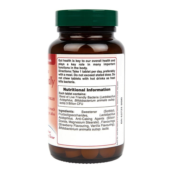 Probiotikum s acidophilus (žuvateľný acidophilus jahody 3 miliardy) 3 miliardy). 120 žuvateľných tabliet Holland & Barrett