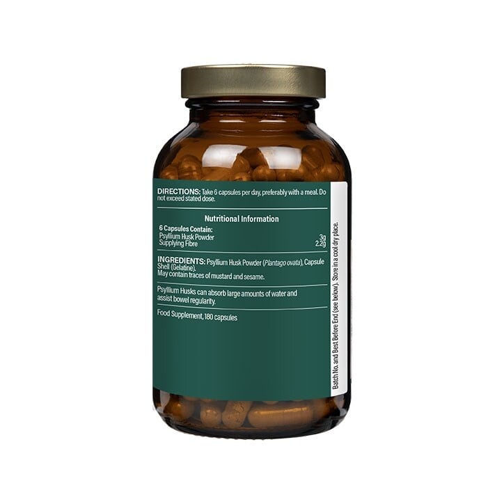 Psyllium Husk Fiber (Psyllium Husk) 500 mg 180 kapsulov Holland & Barrett
