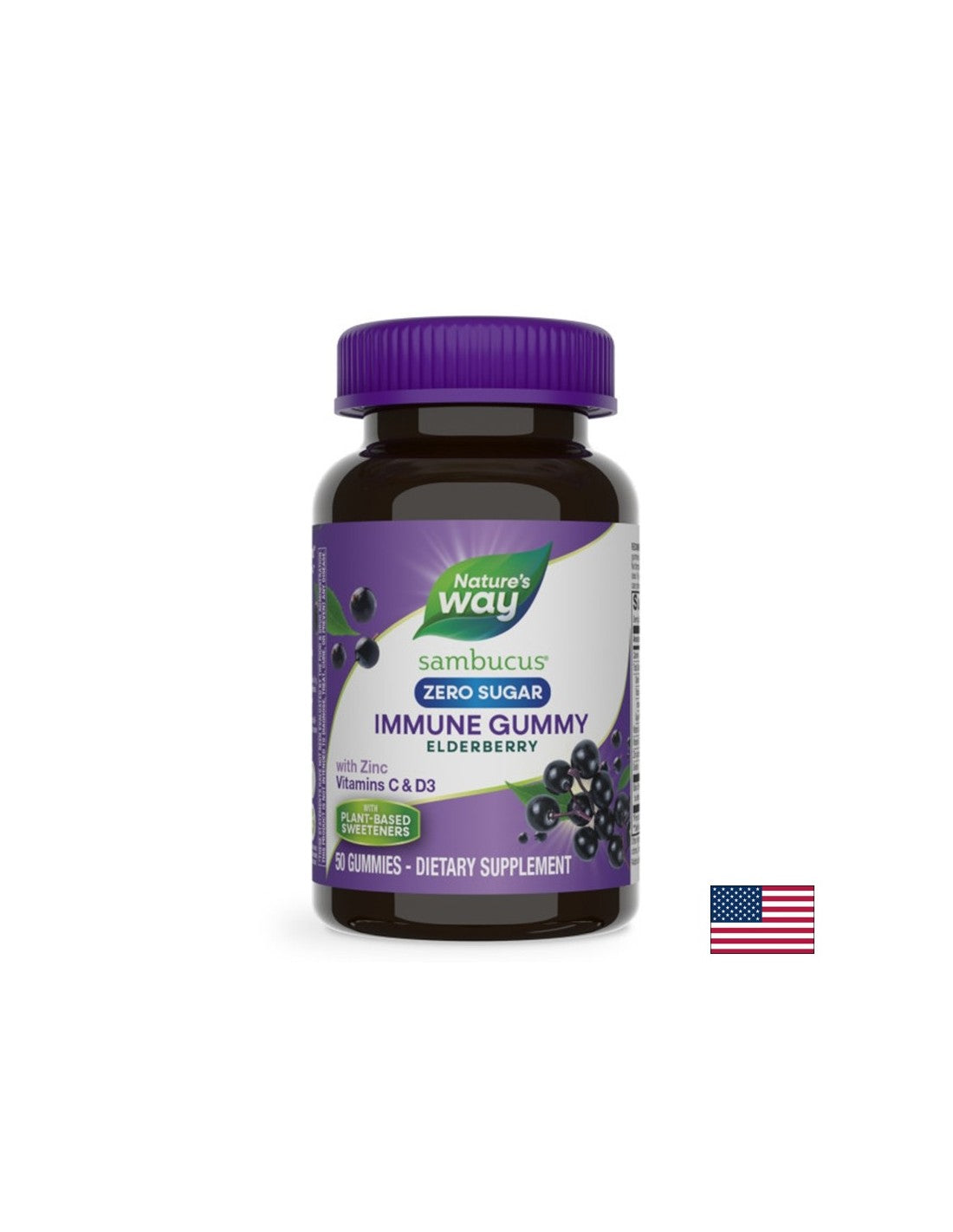 Sambucus imunitné ďasná (s vitamínom C, D3 a zinkom), 50 želé (bez cukru)