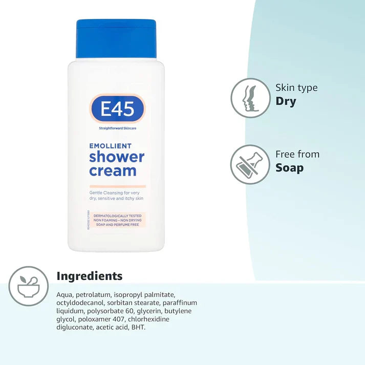E45 zmäkčovací krém na suchú a citlivú pokožku - 200 ml