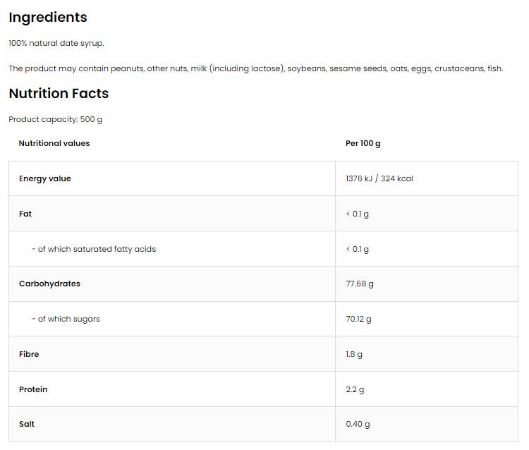 Dátum sirup | Dátum sirup 500 ml