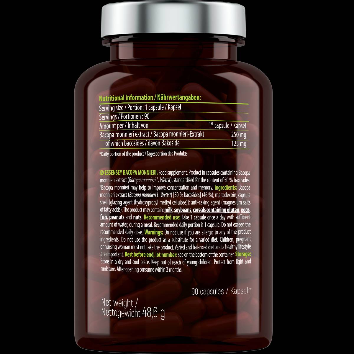 Bacopa Monnieri 250 mg - 90 kapsúl