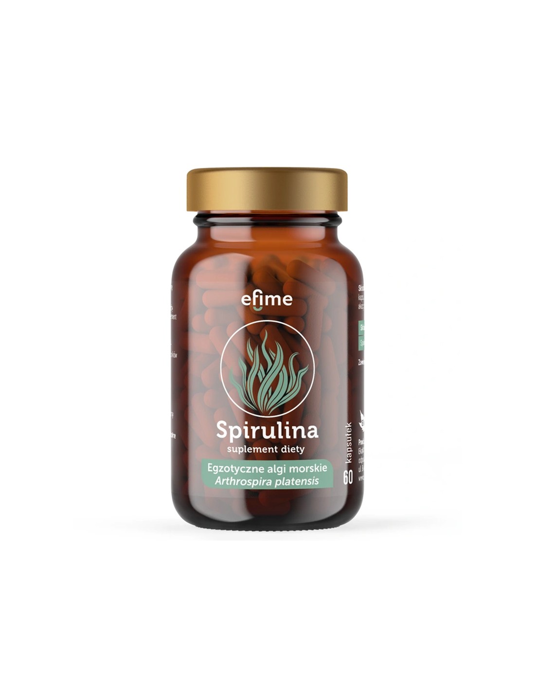 Pre anémiu nedostatku železa a únavu - Spirulina Efime, 380 mg x 60 kapsúl