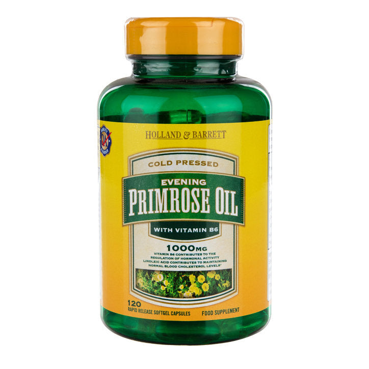 Večer primrose oleja 1 000 mg 120 kapsulov Holland & Barrett