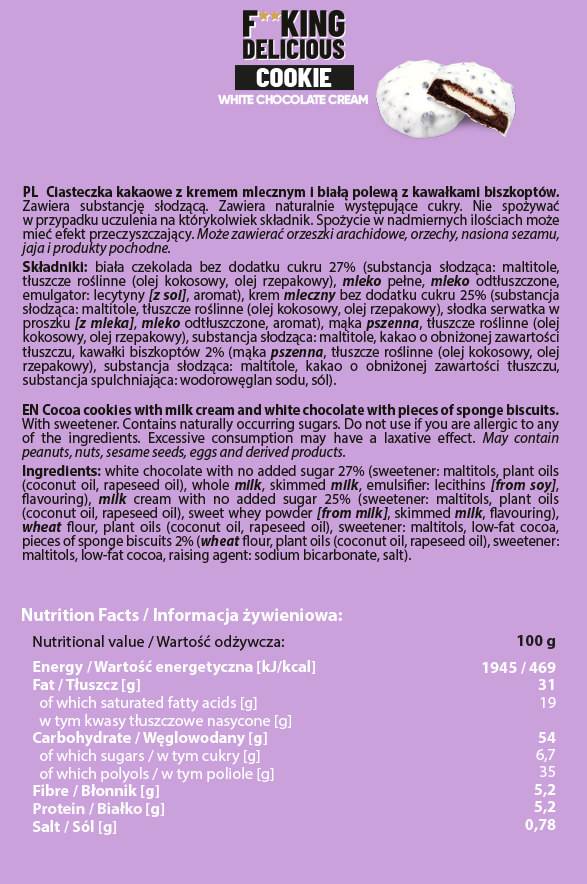 F ** King Delicious Cookie | Proteínové sušienky 128 gramov
