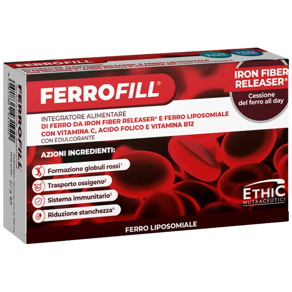 Ferrofill 30 mg | So železnými vláknami Releaser® a lipozomálnym železom - 30 tabliet