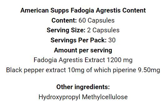 Fadogia agrestis 1200 mg - 60 kapsúl