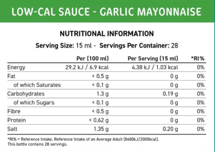 Nižšie kaly na kuchyňu Fit | Cesnak a majonéza - 425 ml