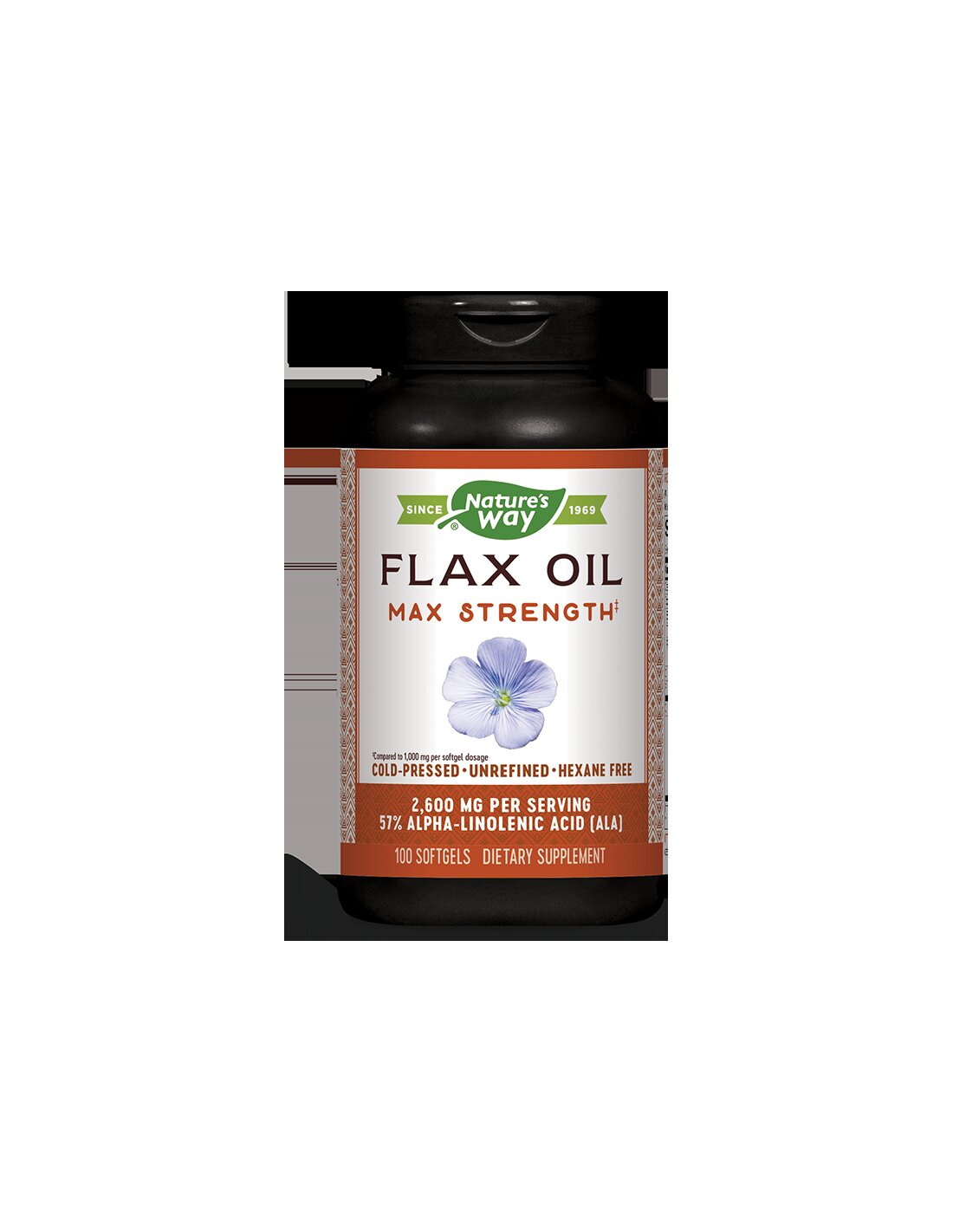 Ľanový olej 57% Ala 1300 mg x 100 Softgel Capsules Nature's Way