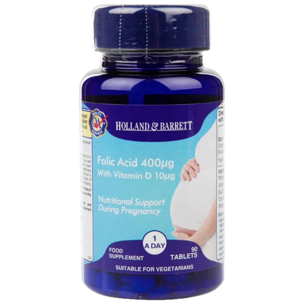 Kyselina listová 400 mcg + vitamín D 400 IU / tehotenská podpora 90 tabliet