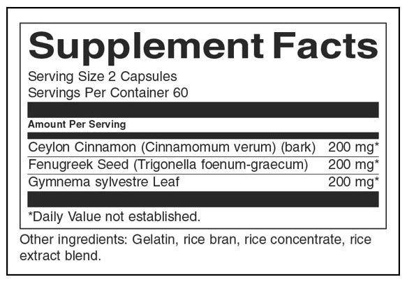 Celé spektrum škorica, fenugreek a gymnema - 120 kapsúl