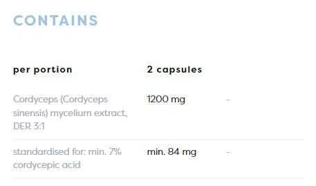 Cordyceps 1200 mg - 60 kapsúl