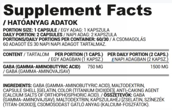 GABA 750 mg - 60 kapsúl