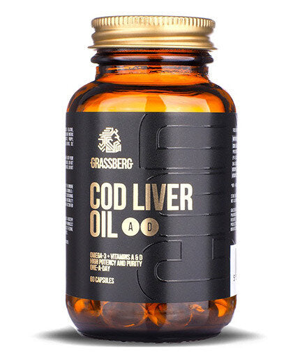 Grassberg Cod Pečeňový olej + A + D 60 Softgels