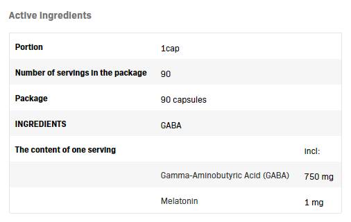 GABA 750 mg | s melatonínom 1 mg - 90 kapsúl