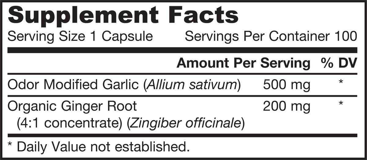 Cesnak a zázvor 700 mg 100 kapsúl