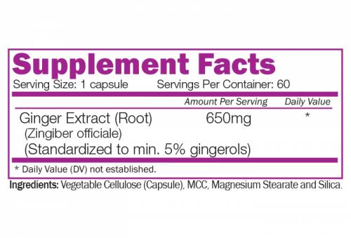 Výťažok z zázvoru 650 mg - 60 kapsúl