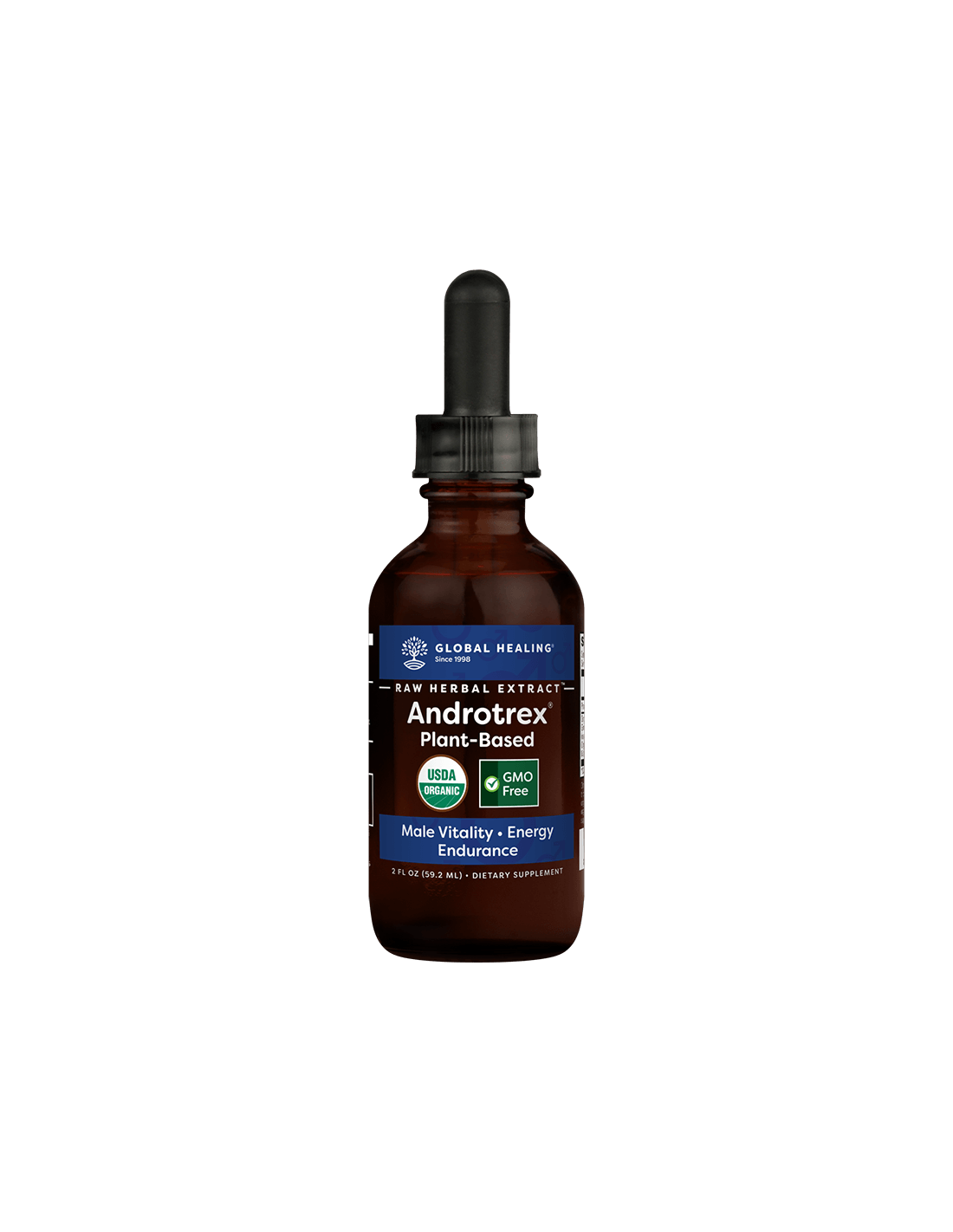 Androtrex® Raw Herbal Extrakt / Herbal zmes pre mužskú hormonálnu rovnováhu, 59,2 ml globálneho hojenia