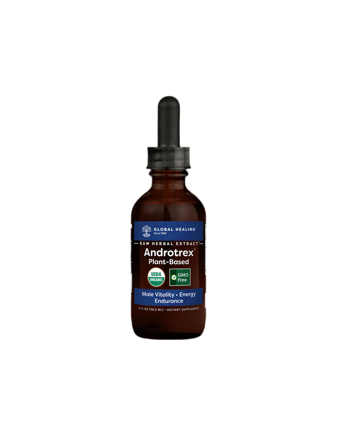 Androtrex® Raw Herbal Extrakt / Herbal zmes pre mužskú hormonálnu rovnováhu, 59,2 ml globálneho hojenia