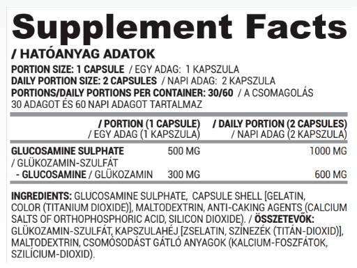 Glukozamín sulfát 500 mg - 60 kapsúl