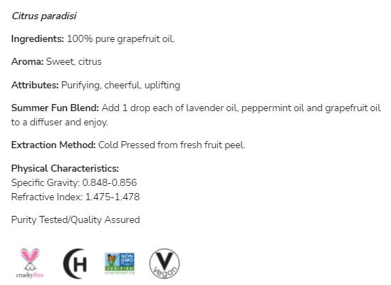 Grapefruit Oil 100% čistý citrusový paradisi - 30 ml