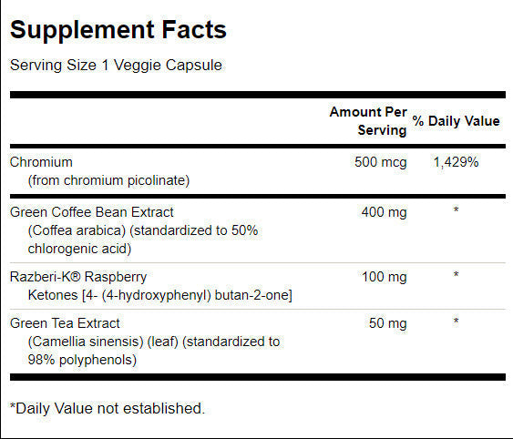 Komplex zelenej kávy 550,5 mg - 60 kapsúl