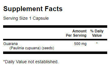 Guarana 500 mg - 100 kapsúl