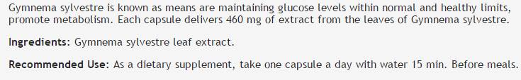 Gymnema Sylvestre Extrakt 380 mg - 100 kapsúl
