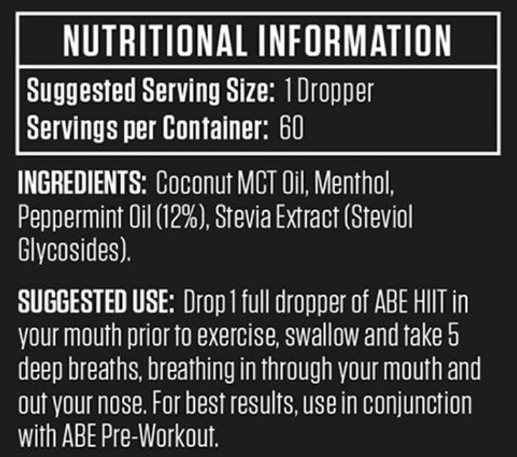 HIIT Performance Drops s MCT & Peppermint - 30 ml