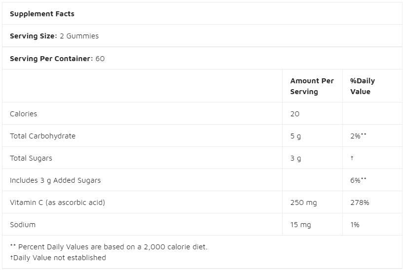 Vitamín C | Žuvacie ďasná - 120 ďasien