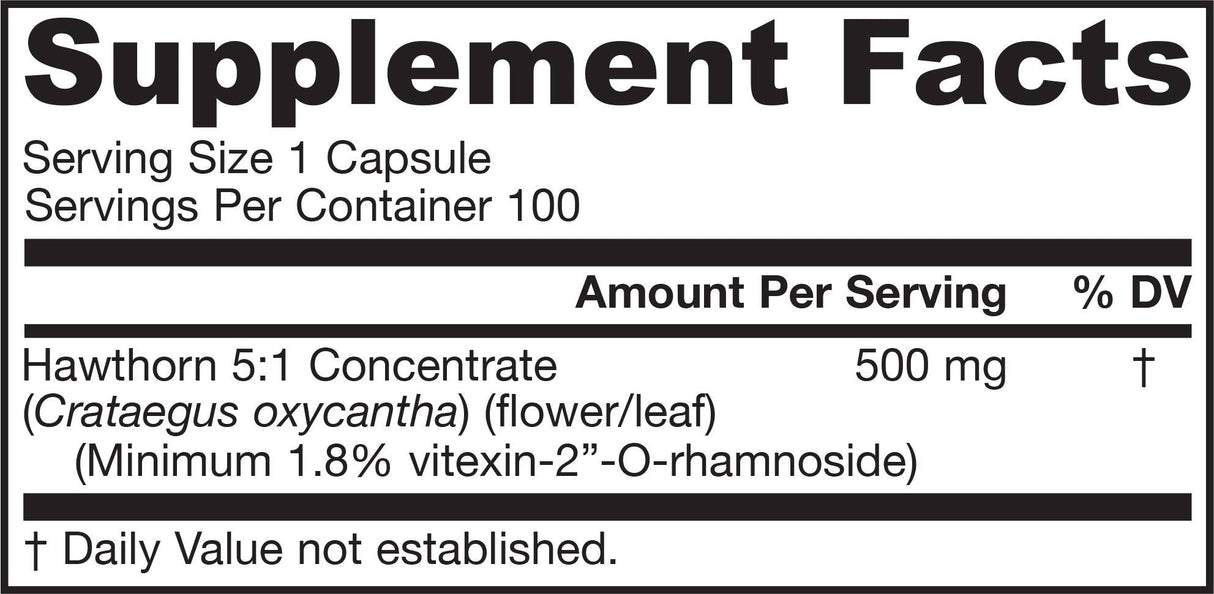 Hawthorn 500 mg 100 kapsúl