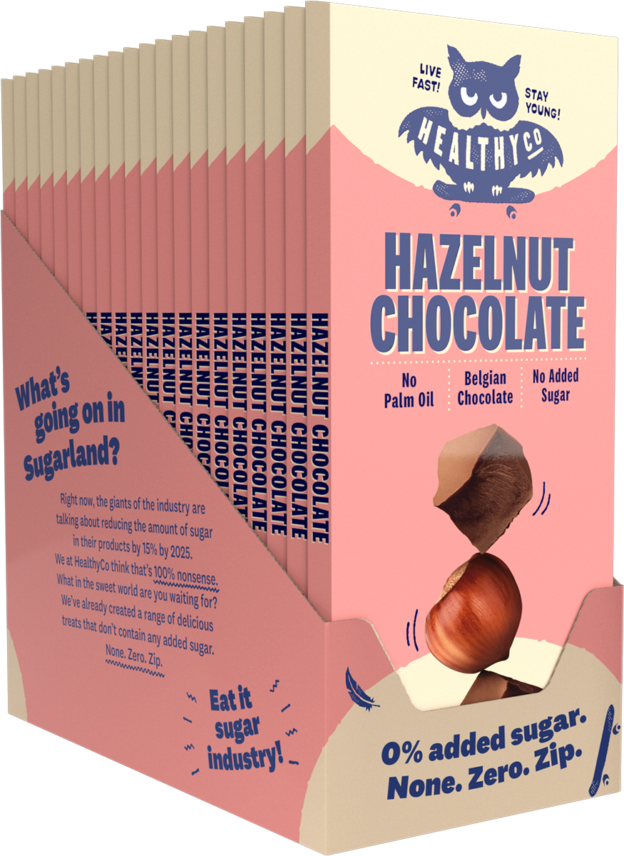 <tc>HealthyCo</tc> čokoláda s lieskovými orieškami 100 gramov - bez pridaného cukru a bez palmového oleja