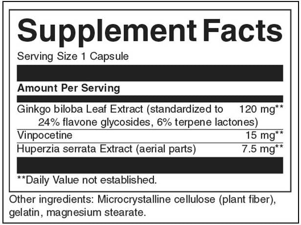 Complex pamäťového komplexu bylinného extrahovania 142,5 mg - 60 kapsúl