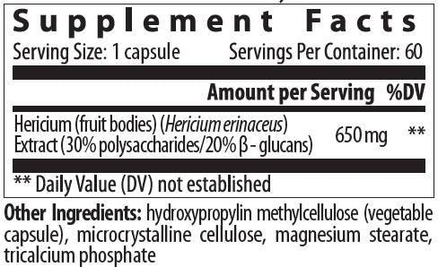 HERICIUM 650 mg | Lion's Mane - 60 kapsúl