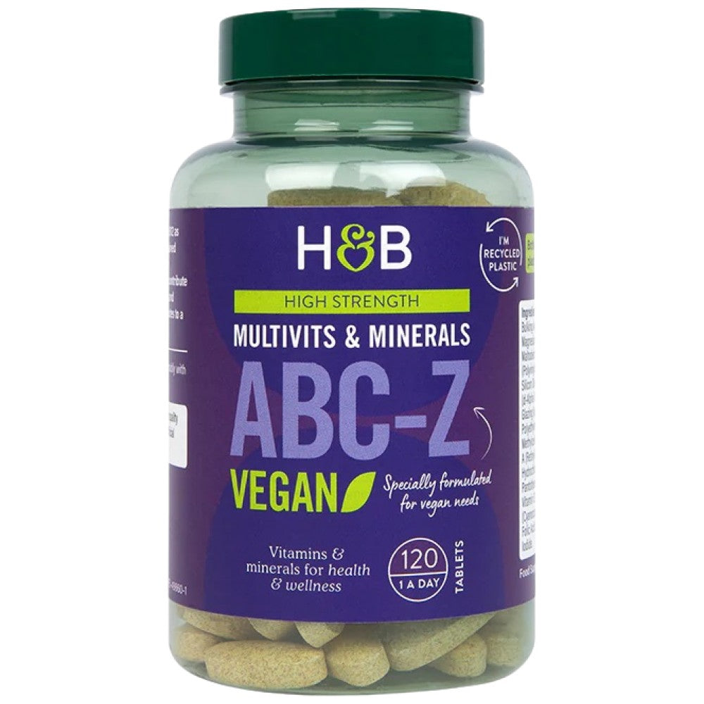 Vysoká pevnosť ABC -Z Vegan - 120 tabliet