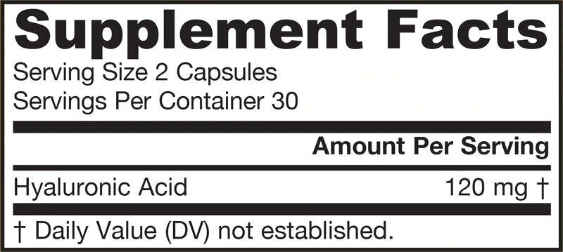 Kyselina hyalurónová 120 mg - kyselina hyalurónová 60 kapsúl