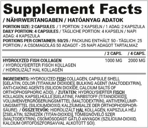Hydrolyzovaný kolagén rýb 500 mg | Venované ženám - 100 kapsúl