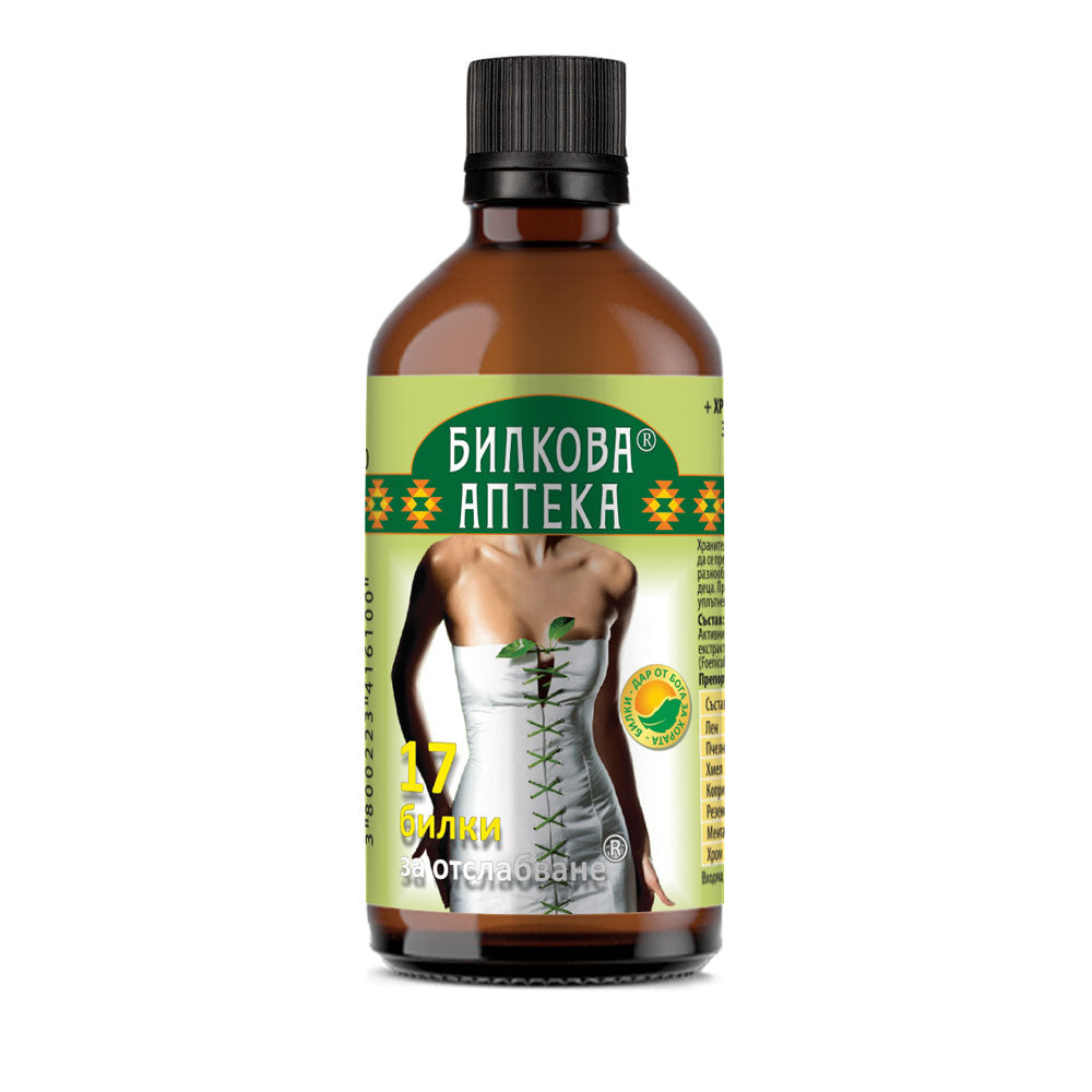 Tinktúra 17 bylinky na chudnutie - 100 ml