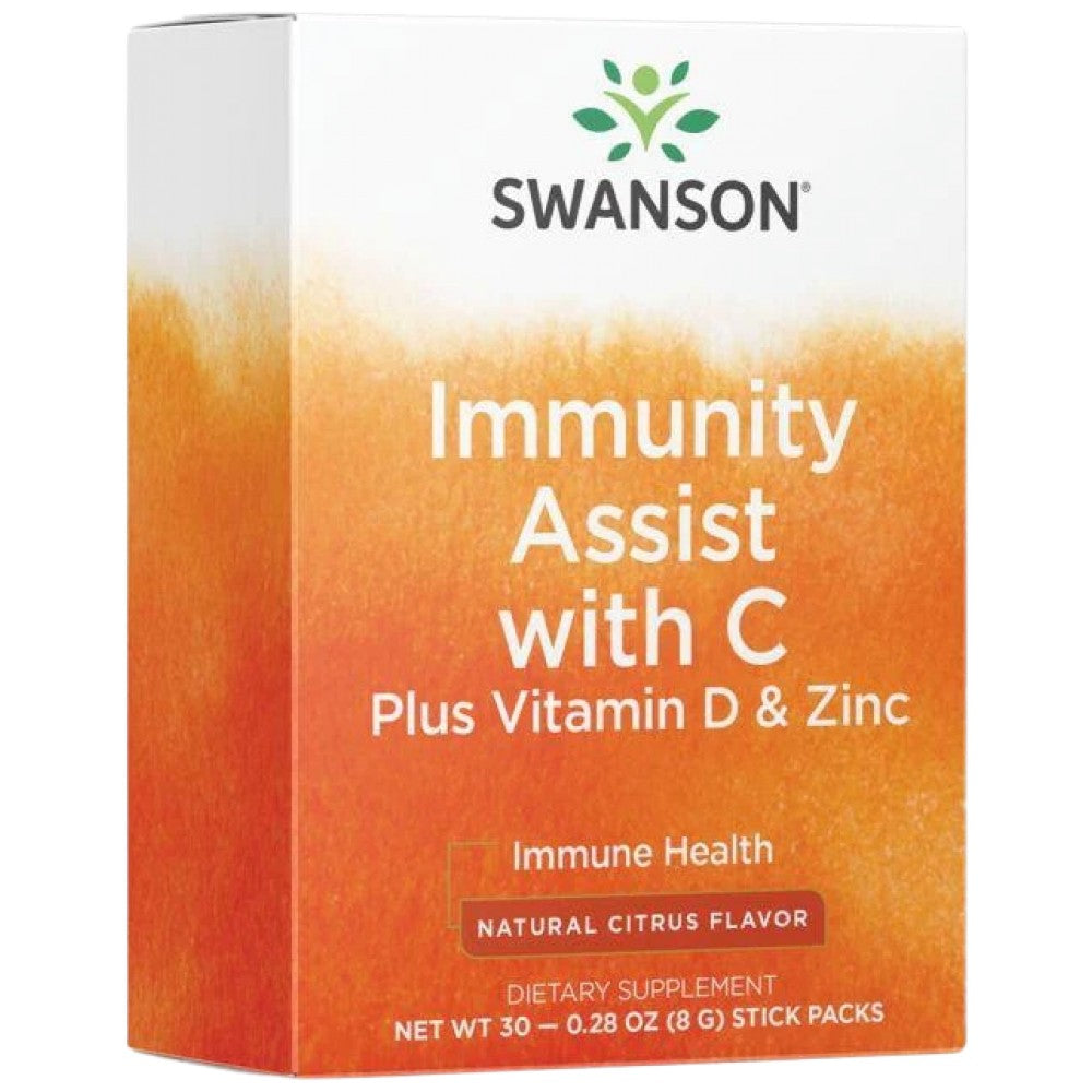 Imunita asistencia s C plus vitamínom D a zinkom | Citrusová príchuť 30 balíčkov
