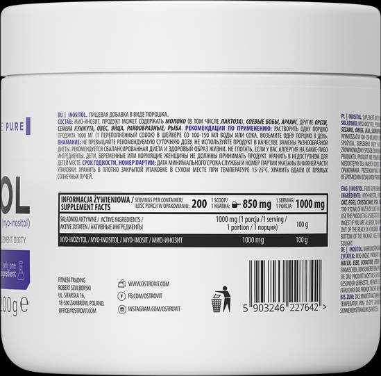 Inositol / myo-inozitol prášok 200 gramov