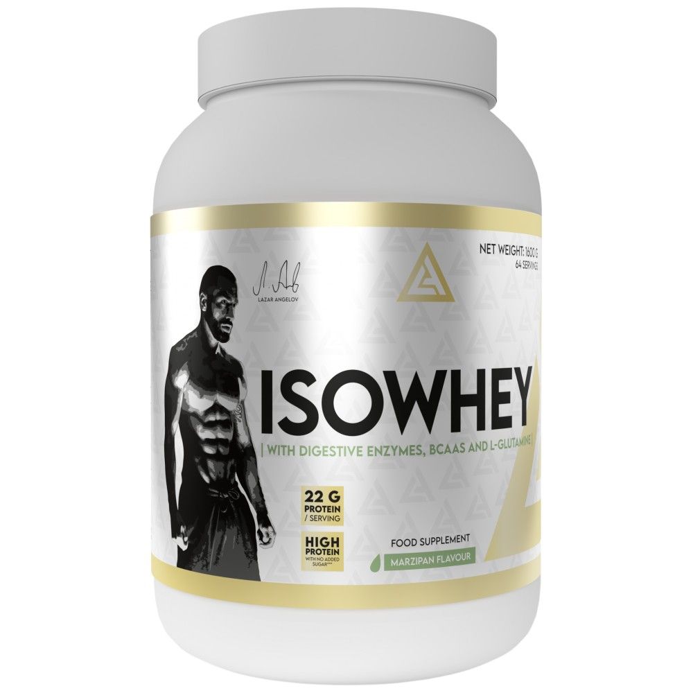 ISOWHEY | Srvátkový proteín izolát s tráviacimi enzýmami, BCAA a glutamínom - 1600 gramov
