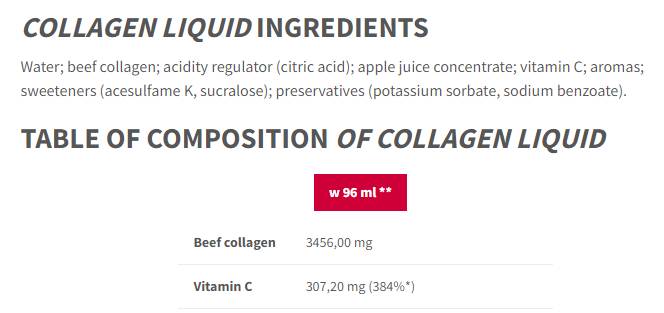 Kvapalina kolagénu Kvalitný hovädzí kolagén s vitamínom C - 1000 ml