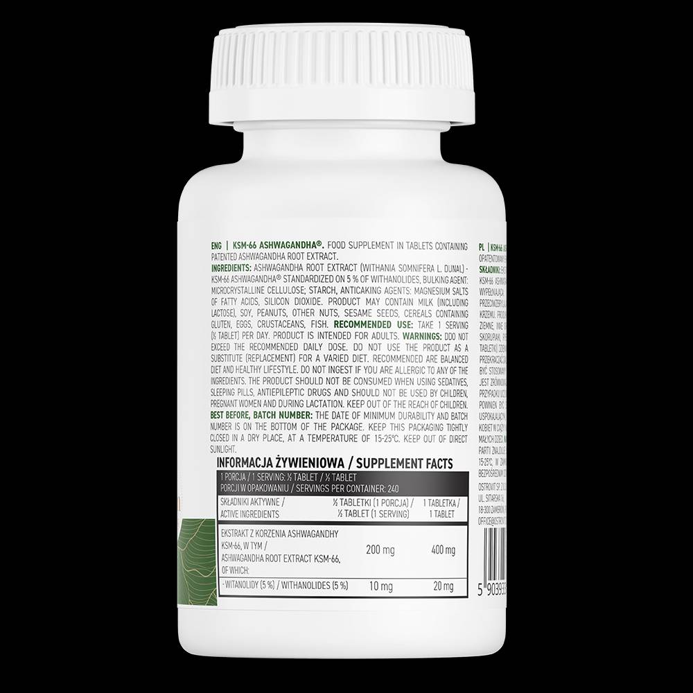 KSM-66 Ashwagandha 400 mg 120 tabliet
