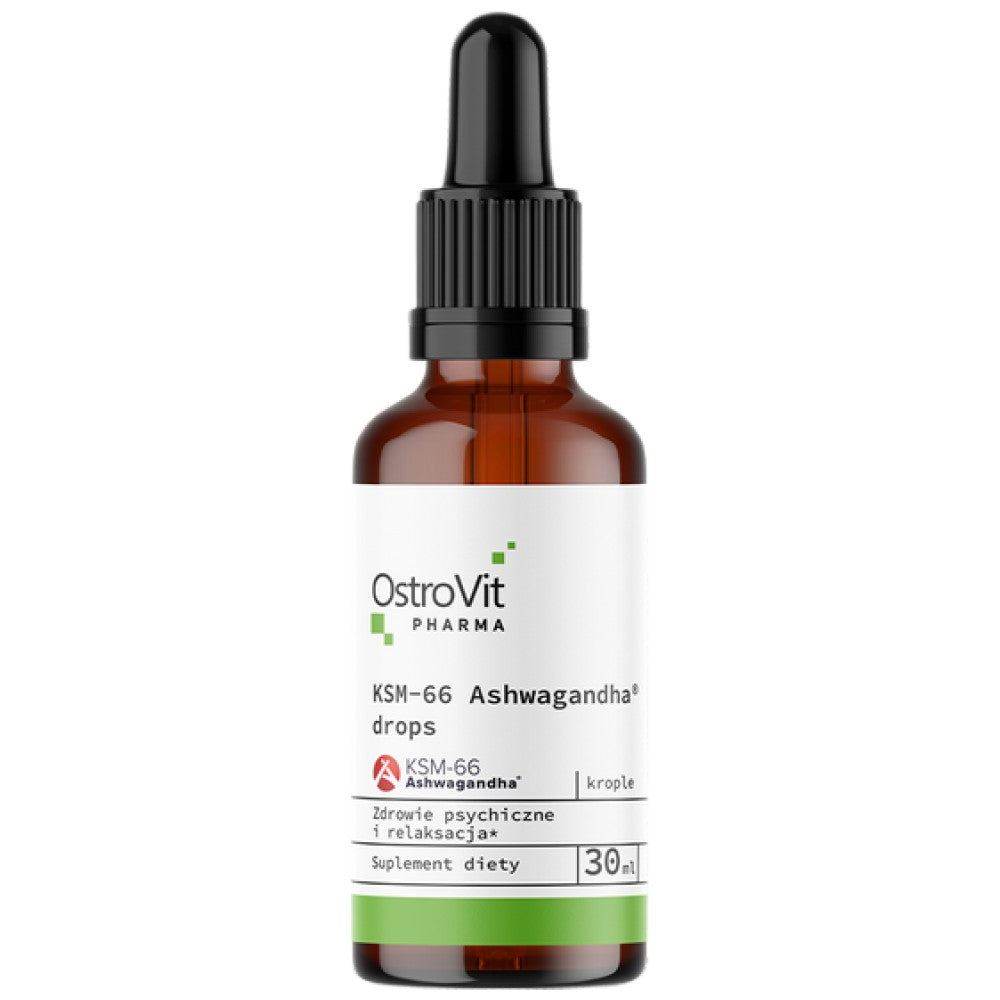 KSM-66 Ashwagandha Drops Extrakt z koreňového extraktu Ashwagandha 30 ml