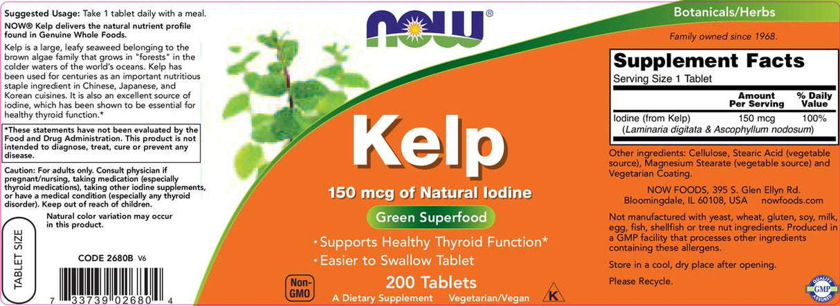 Kelp 150 mcg prírodného jódu - 200 tabliet