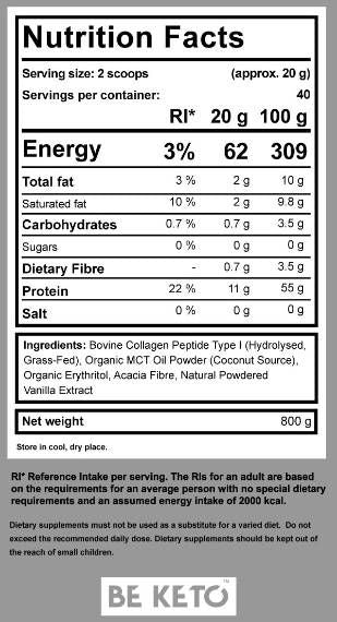 Keto kolagén + prášok MCT - 800 gramov