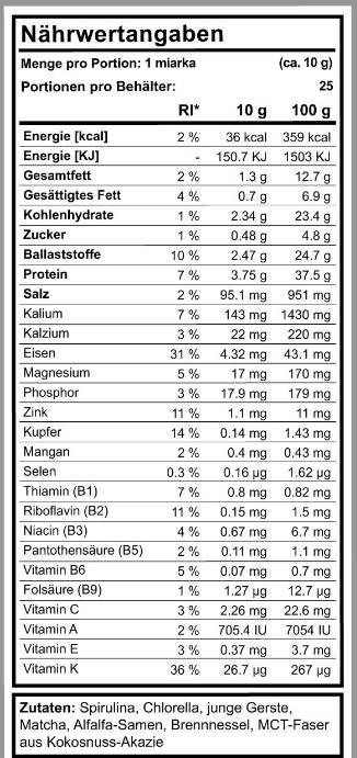 Keto Greens Smoothie - 250 gramov